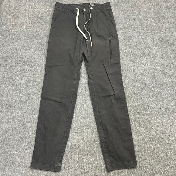 Vuori Ripstop Pants Men's Small Gray Cotton Stretch Casual Straight Leg 28x28